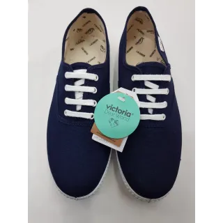 Zapatilla Victoria con cordones Azul Marino